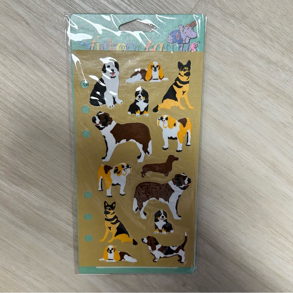 Stickopotamus Fuzzy Dog Stickers NEW‎ Vintage Planner